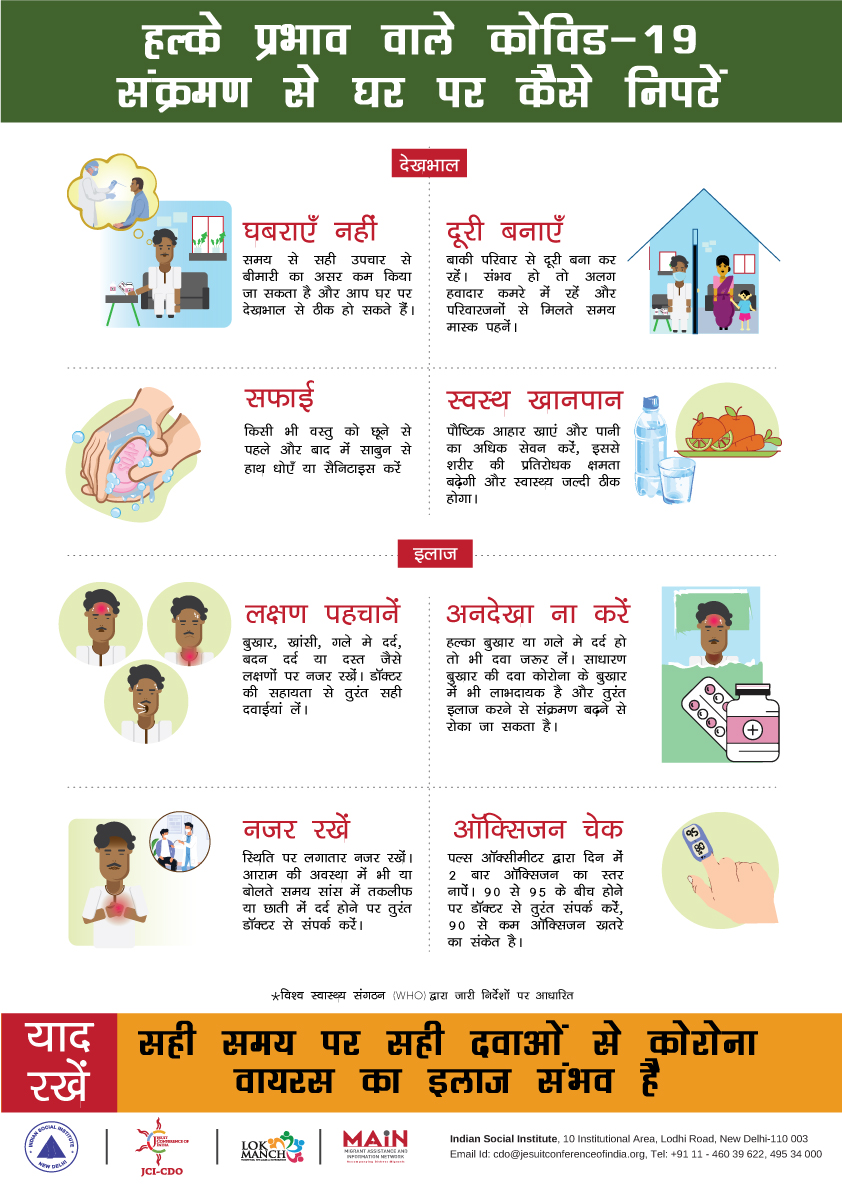 COVID Care and Treatment - Hindi Poster